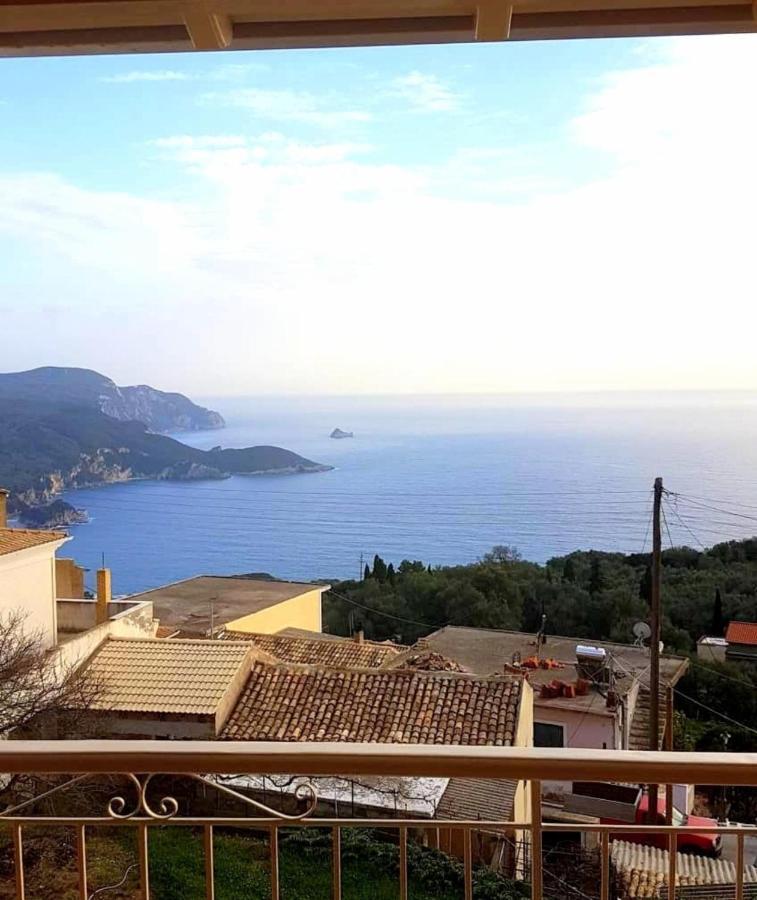Traditional Panoramic Sea View House Lákones エクステリア 写真