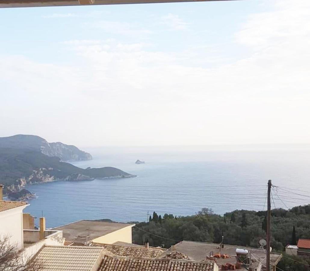 Traditional Panoramic Sea View House Lákones エクステリア 写真