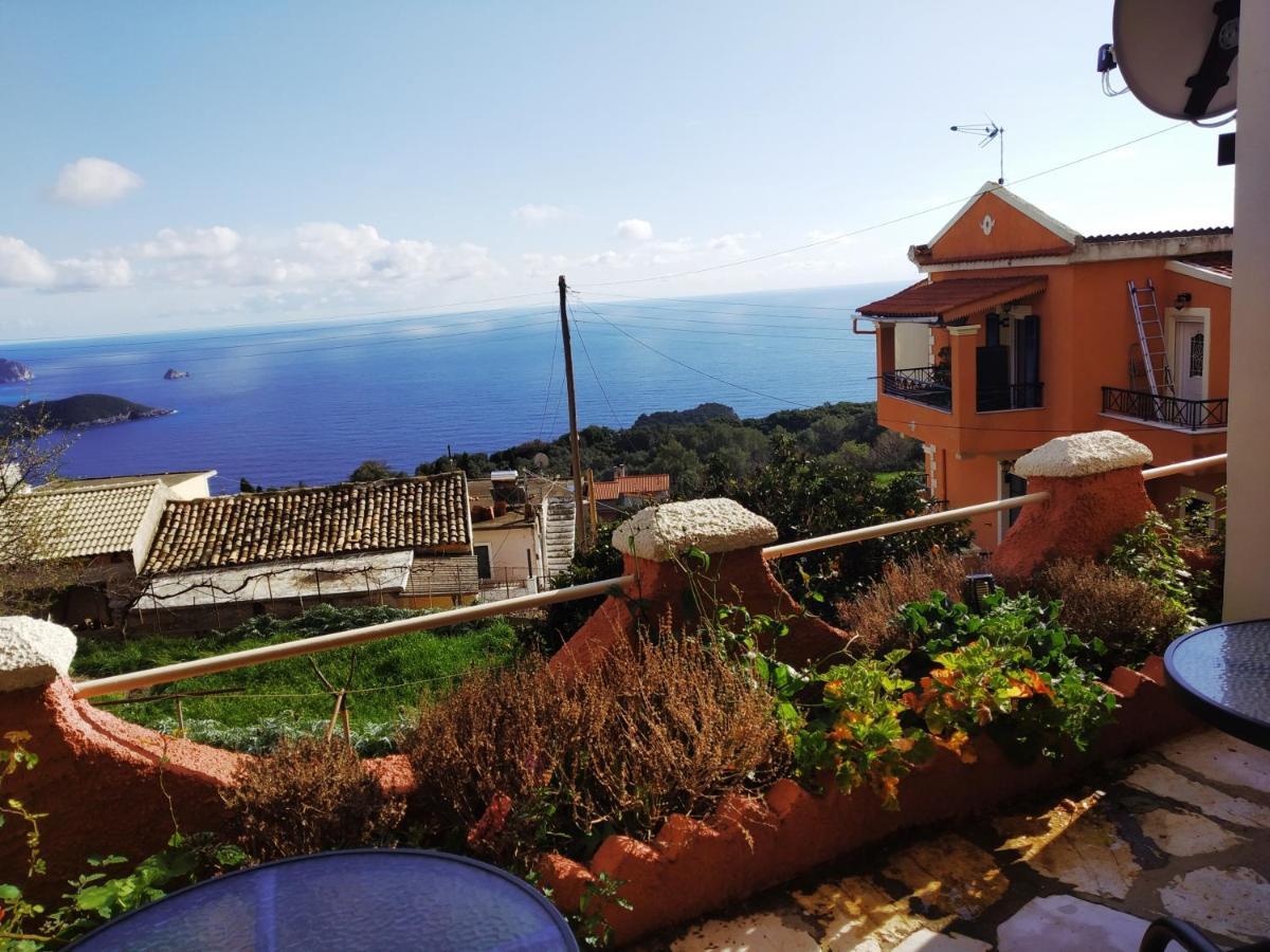 Traditional Panoramic Sea View House Lákones エクステリア 写真