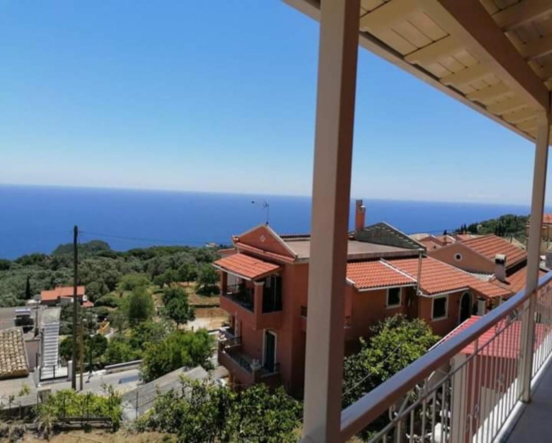 Traditional Panoramic Sea View House Lákones エクステリア 写真