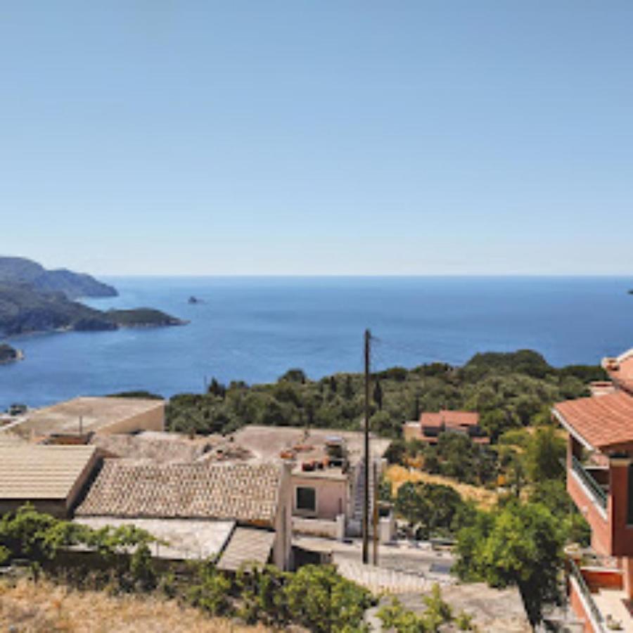 Traditional Panoramic Sea View House Lákones エクステリア 写真