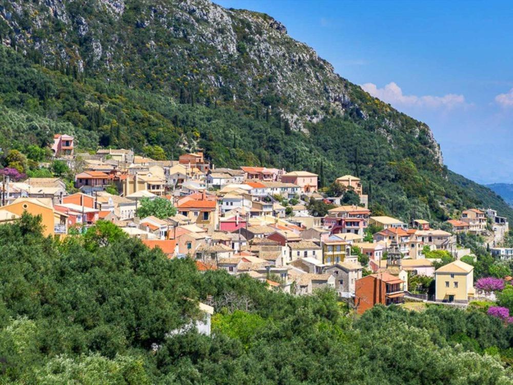 Traditional Panoramic Sea View House Lákones エクステリア 写真