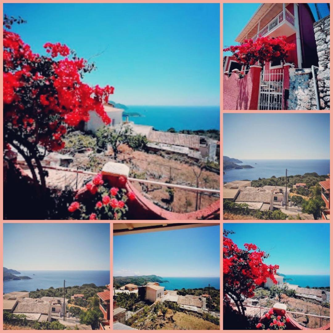 Traditional Panoramic Sea View House Lákones エクステリア 写真
